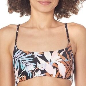 NWT Billabong Tropic Moon Reversible Bikini Top Size S Floral Bandeau Beach Surf